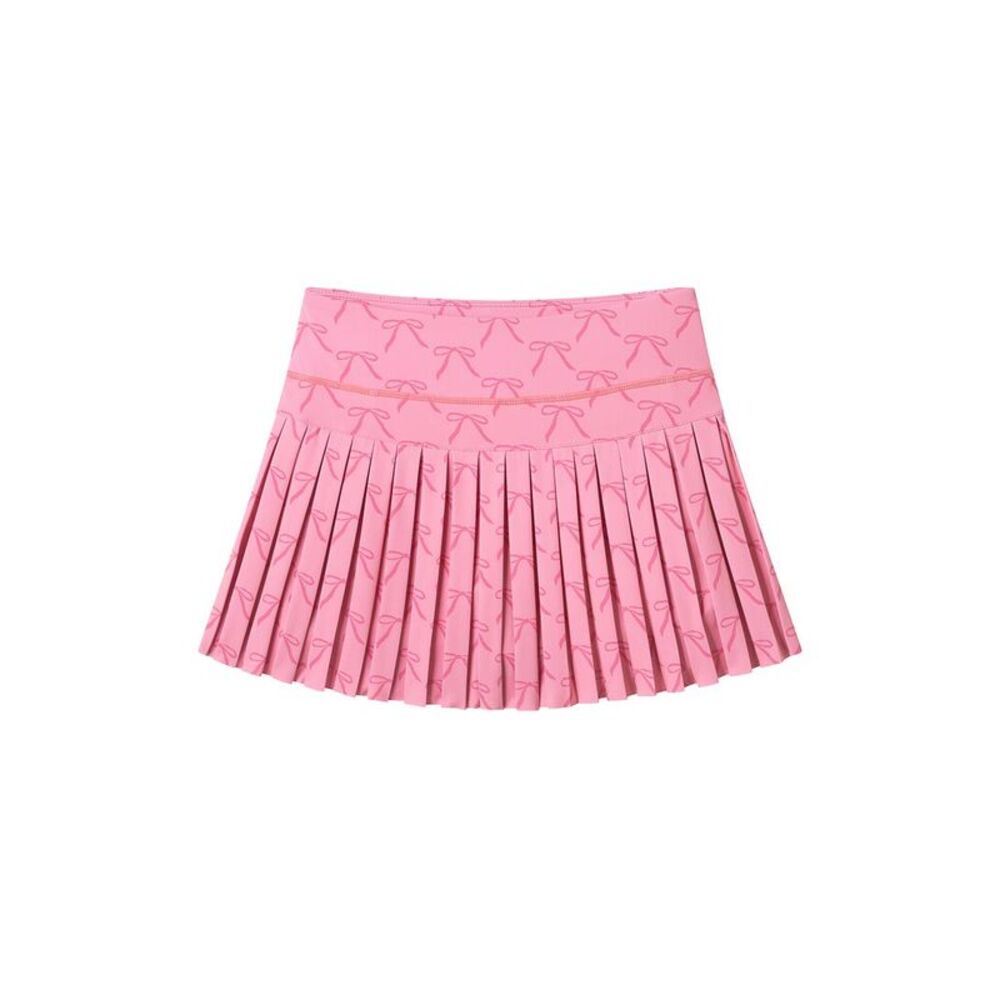 Andy & Evan Girls  Bow Print Athletic Skort, Pink